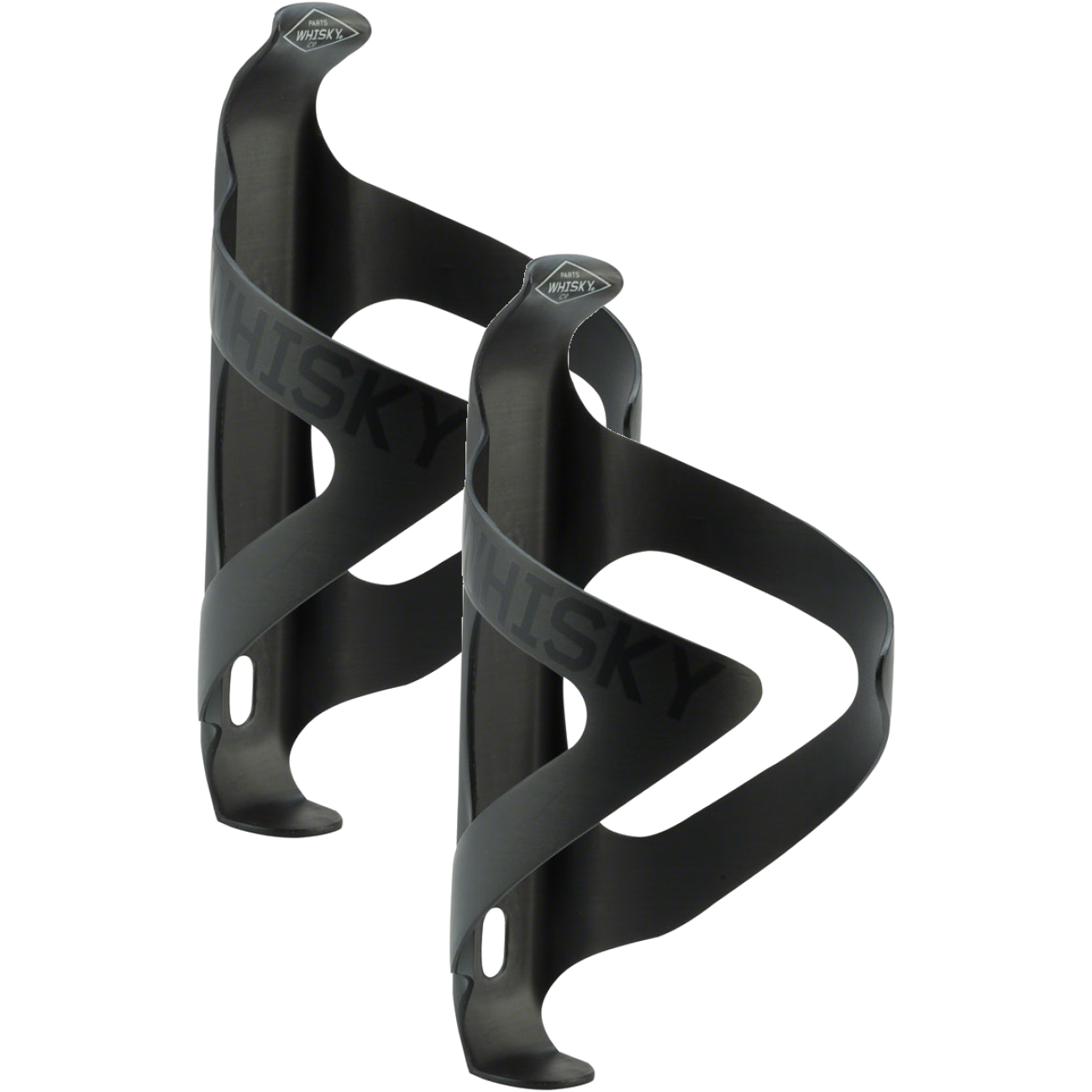 Pack of 2 WHISKY No.9 C2 Carbon Water Bottle Cage - Top Entry, Matte Black