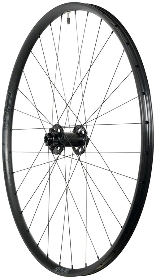 Stan's NoTubes Crest MK4 Front Wheel 27.5in 15x110mm M-Pulse Hub 6-Bolt Black