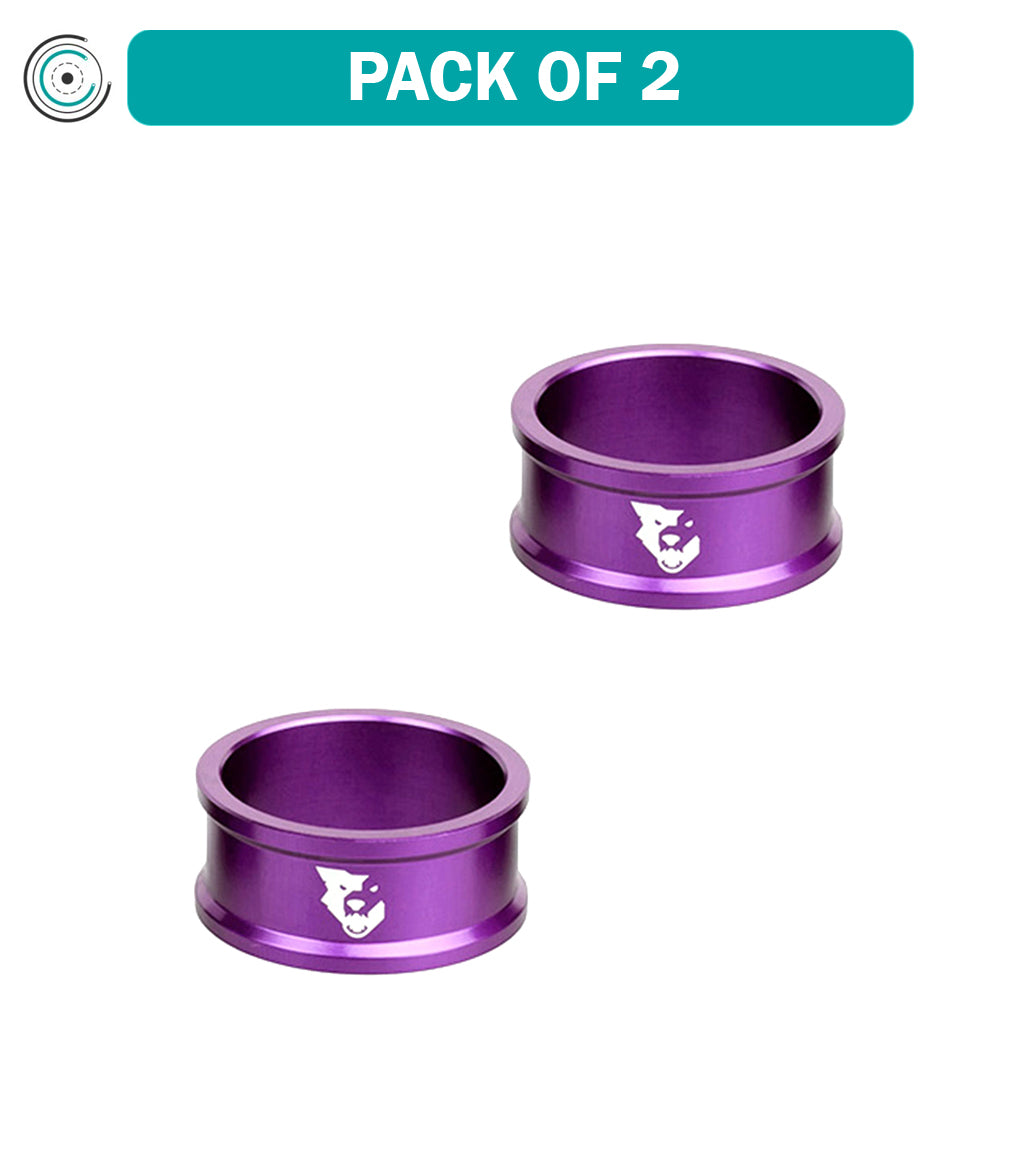 Pack of 2 Wolf Tooth Precision Headset Spacers 15mm Purple