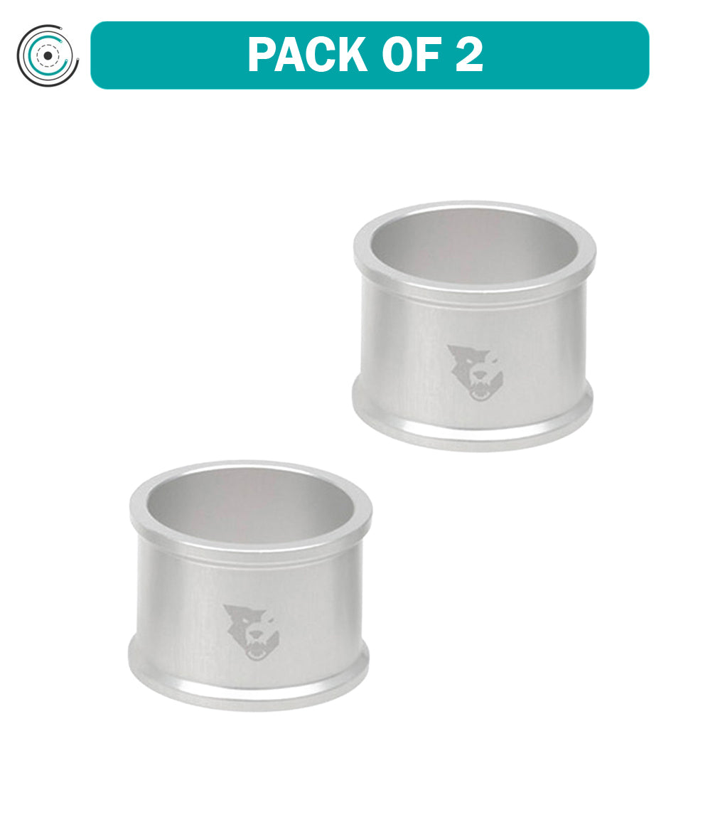 Pack of 2 Wolf Tooth Precision Headset Spacers 25mm Silver