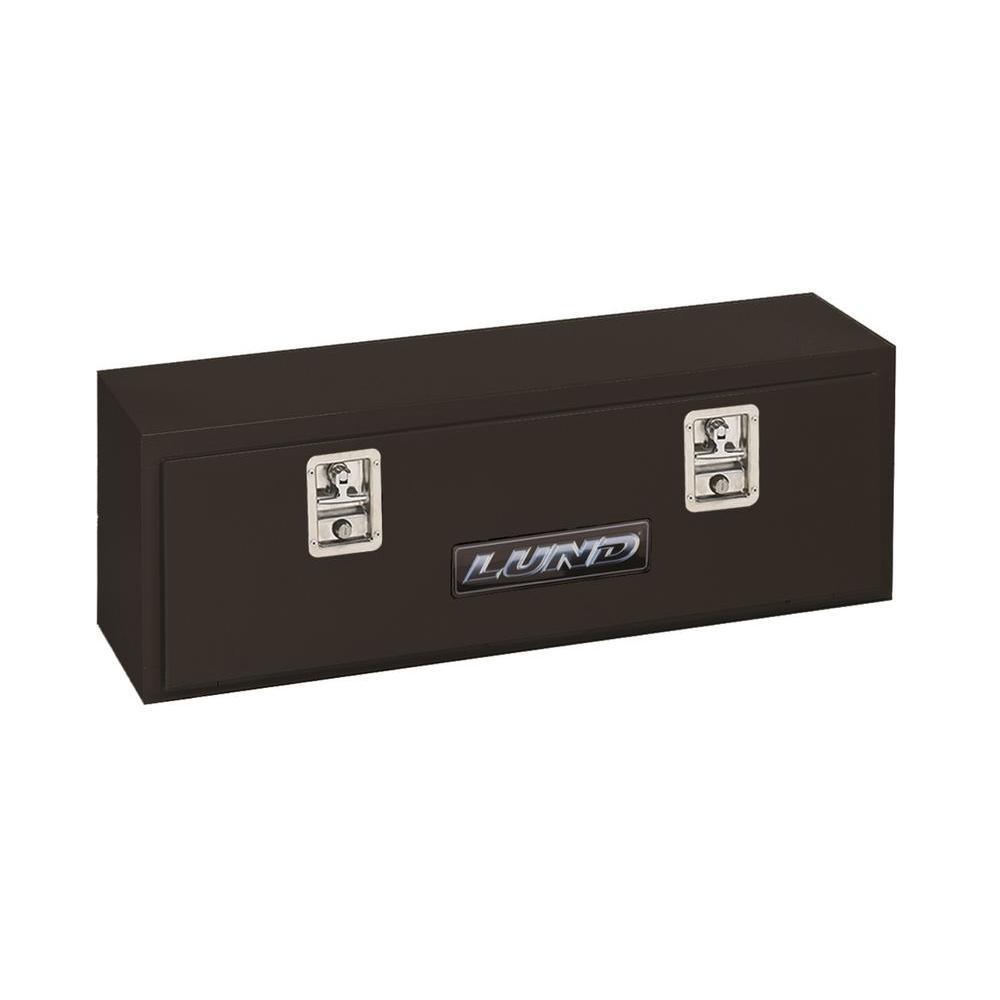 Lund 72 in Gloss Black Steel Full Size Top Mount Truck Tool Box with mounting hardware and keys included