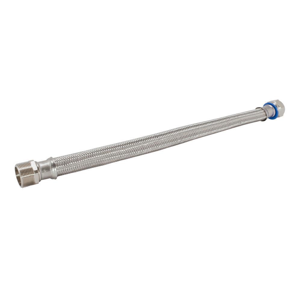 Water-Flex 3/4 in. MIP x 3/4 in. FIP x 18 in. Steel-Flex Flexible Stainless Steel Connector