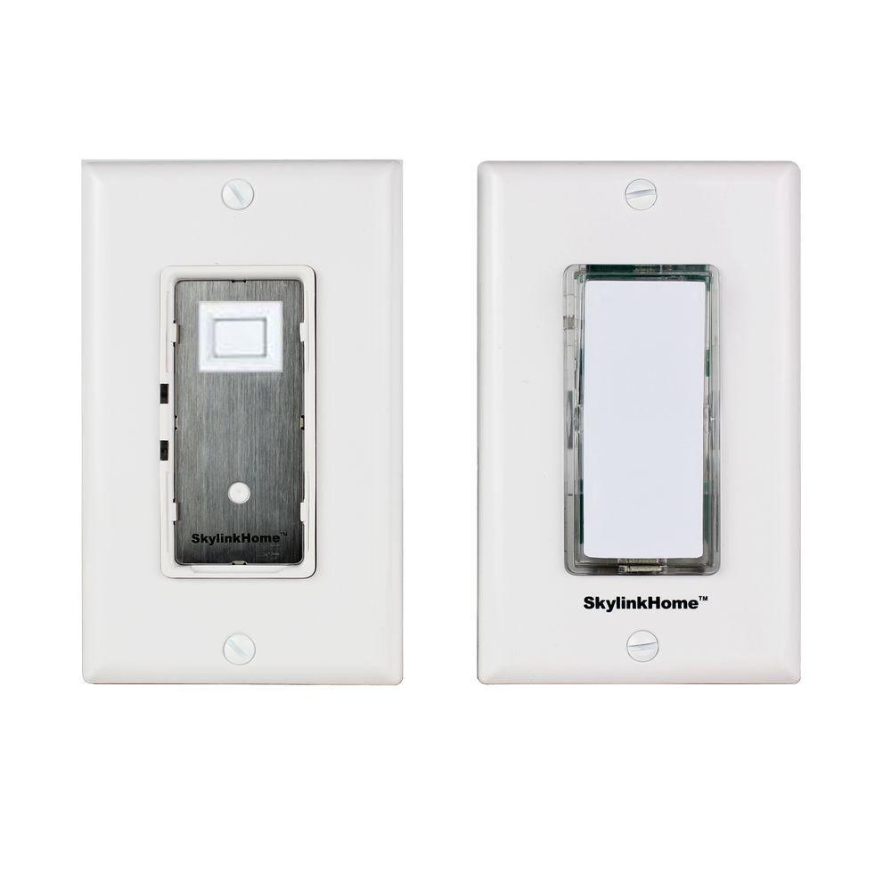 Wireless DIY 3-Way On/Off Lighting Control Wall Switch Set -White
