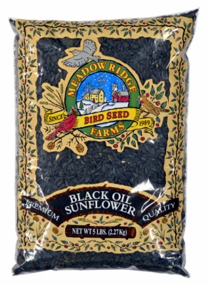 Wild Bird Food Black Oil Sunflower Seeds 5 Pounds Bag