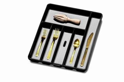 6 Compartment Silverware Tray Organizer For Kitchen Drawer Storage