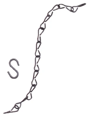 Flower Pot Chain, Black Steel, 18-in., 3-pk.