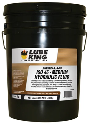 Hydraulic Fluid Aw Iso 46, 5 Gallon Container, Industrial Grade