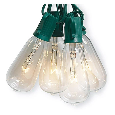 String Light Set With 10 Edison-style Bulbs, Outdoor Decorative Lighting