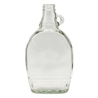 Syrup Bottle 12 Ounce Clear Plastic Container With Screw Cap