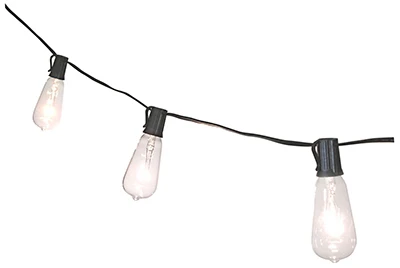 Christmas Lights Replacement Bulb, Edison Style, Clear, 7-watt, 2-pk.
