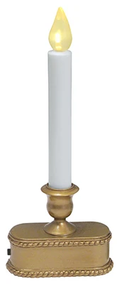 Christmas Led Lighted Candle, Battery-operated, Gold, 9 In.