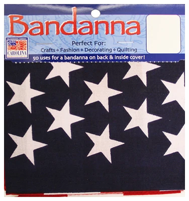American Flag Bandanna Made Of Polyester And Cotton Blend, 22 By 22 Inches