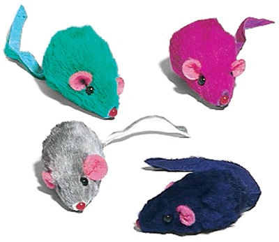 Cat Toy With Catnip, Plus Mice, 12-pk.