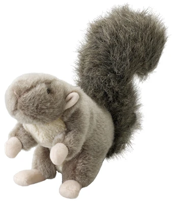 Woodland Soft Plush Dog Toy Squirrel Shape 9.5 Inches Long