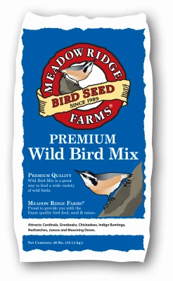 Premium Wild Bird Food Mix, 40 Pound Bag, High Quality Blend For Attracting Various Bird Species