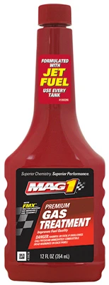 Gas Treatment Additive, 12 Ounce Bottle For Fuel System Cleaning And Performance