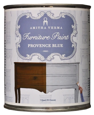 Chalk Finish Paint Provence Blue 1 Quart