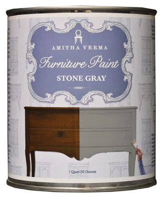 Chalk Finish Paint Stone Gray 1 Quart