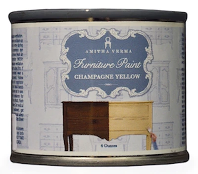 Transform Furniture Paint Chalk Finish Champagne Yellow 4 Ounce Bottle