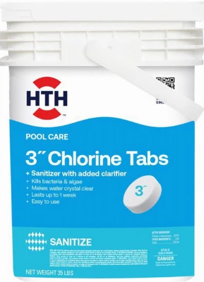 Pool Care Chlorine Tablets, 3 In., 35 Lbs.