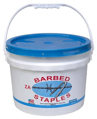 Fence Staples 8 Gauge 1.75 Inch 50 Pound Bucket Heavy Duty Galvanized Steel