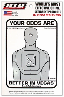 Your Odds Are Better In Vegas Home Security Window Decal White Vinyl 4 X 5 Inches