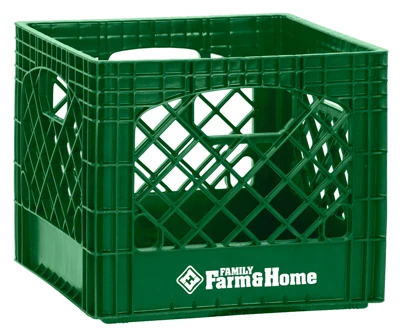 Authentic Milk Crate, Durable Plastic Storage Container, 13 Inches By 11 Inches