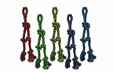 Nuts For Knots Dog Toy Rope Tug With Two Danglers 15 Inches Long