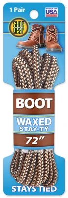 Stay-ty Waxed Boot Laces Rattlesnake Pattern 72 Inch Length Pair
