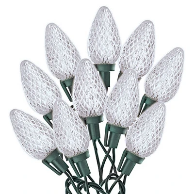 Led 75-light Set, Cool White Faceted, C9 Bulbs