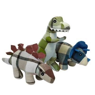 Plaidosaurus Dog Toy, Dinosaur Shape, 9.5 Inches Long, Durable Chew Toy