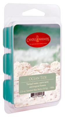 Wax Melts Scented Ocean Tide Tranquil Water Warm Sand Tropical Flowers 6 Count