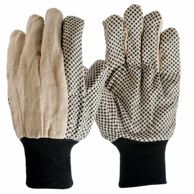 Cotton Canvas Gloves, Dotted, Men's L, 3-pk.