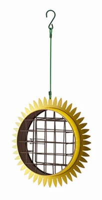 Sunflower Suet Bird Feeder For Wild Birds, Durable Outdoor Hanging Feeder