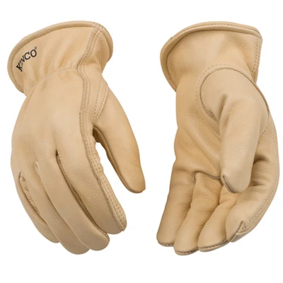 Full Grain Cowhide Work Gloves, Tan Color, Men's Extra Extra Large Size