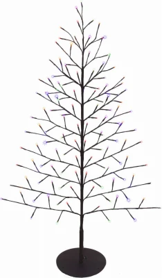 Christmas Lawn Decoration Bare Branch Wall Tree With 124 Twinkling Multi-color Led Lights 50-inch