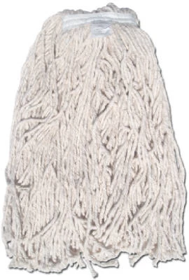 8 Ply Janitorial Natural Yarn Cotton Mop Head Cut End Green Seal Certified 24 Ounce