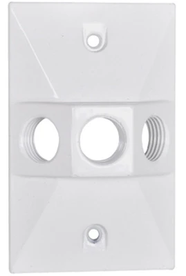 White Weatherproof Rectangular Lampholder Cover For Outdoor Use