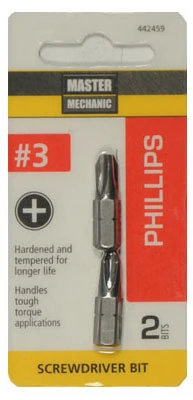 #3 Phillips Insert Bit Tip, 2-pack