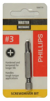 #3 Phillips Screwdriver Bit, 2 In.