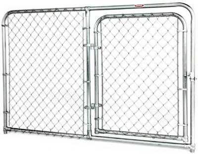 Silver Series Dog Kennel Gate Panel, 4 Feet By 6 Feet, Durable Metal Construction