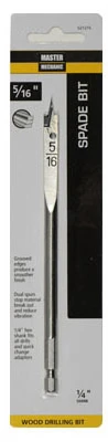 Wood Boring Spade Drill Bit, 5/16 Inch Diameter