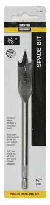 Wood Boring Spade Drill Bit, 5/8 Inch Diameter, High-speed Steel Construction
