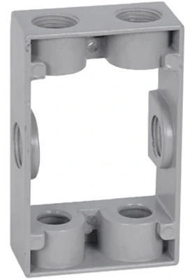 1 Gang Gray Rectangular Electrical Box Extension For Increased Depth