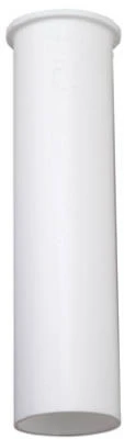 White Plastic Flanged Kitchen Drain Tailpiece, 1.5 Inch Diameter By 6 Inch Length