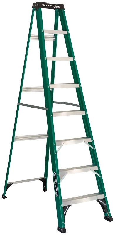 8-foot Fiberglass Step Ladder Type Ii With 225-pound Duty Rating