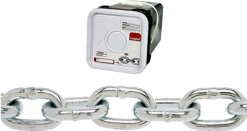 1/4 In Zinc-plated Low-carbon Steel Proof Coil Chain Sold By The Foot