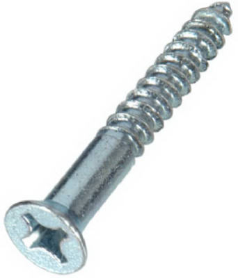 Wood Screws, Zinc, Phillips, #4 X 3/4-in., 100-pk.