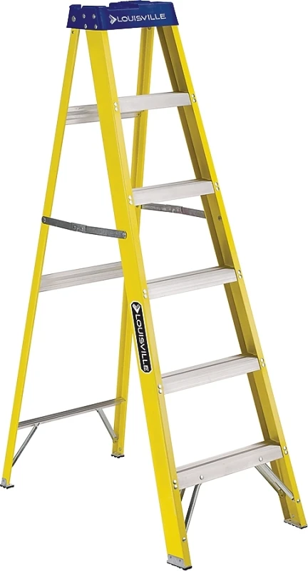 6-foot Fiberglass Step Ladder With Type I 250-pound Duty Rating