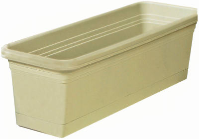 30-inch Olive Green Plastic Window Box Planter With Matching Saucer